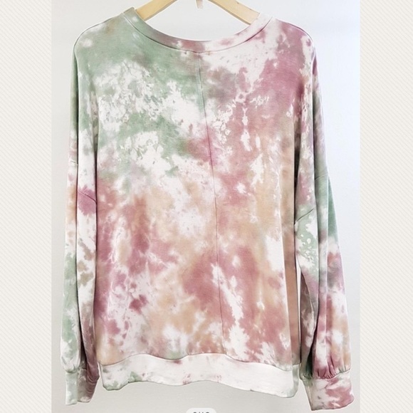 Mauve/sage Super Soft Fleece Sweatshirt - Picture 6 of 15